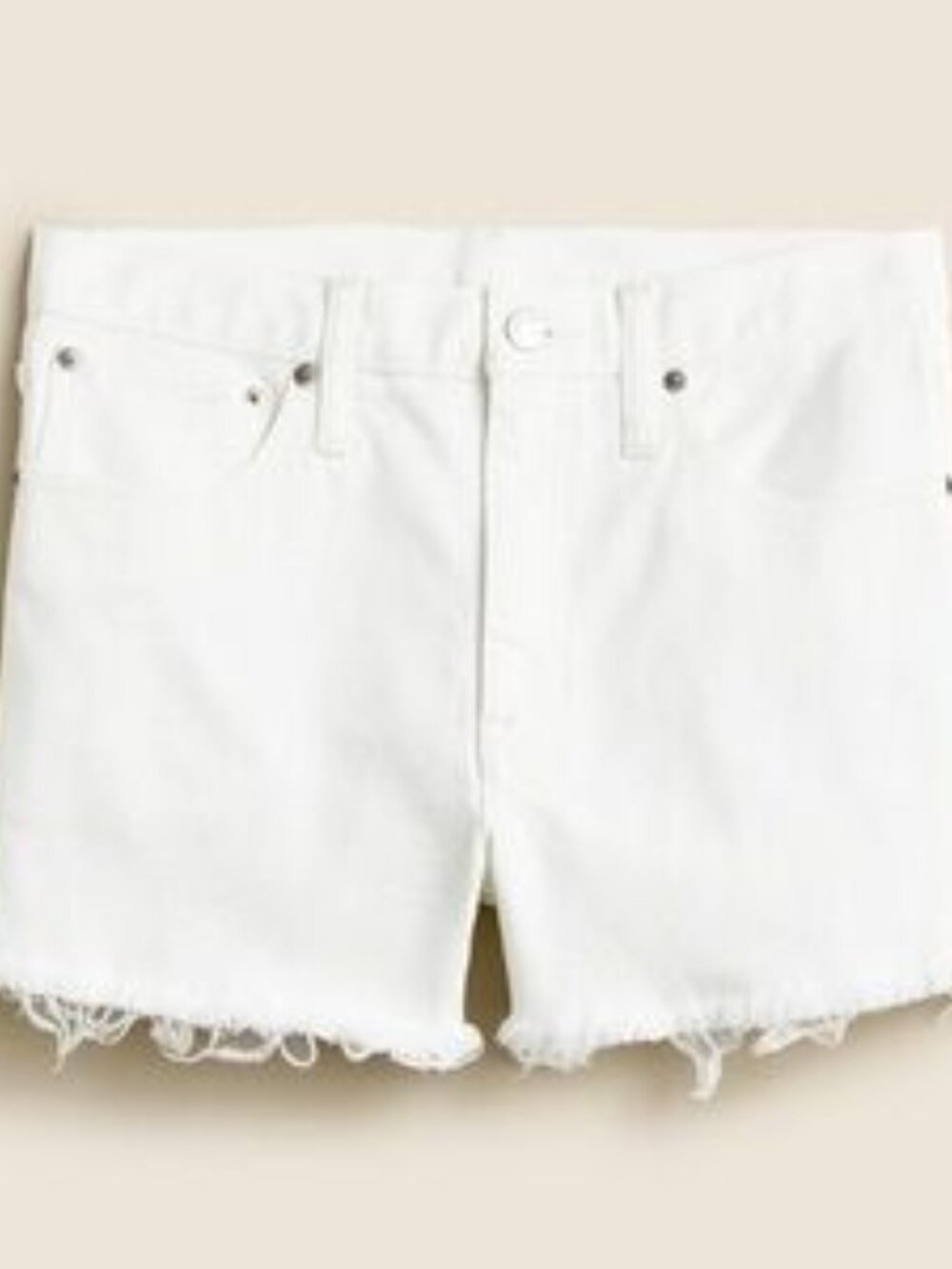 J.Crew Relaxed Denim Shorts – White | Size 33 | NWT - MF0353